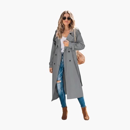 Ladies Classic Double Breasted Coat
