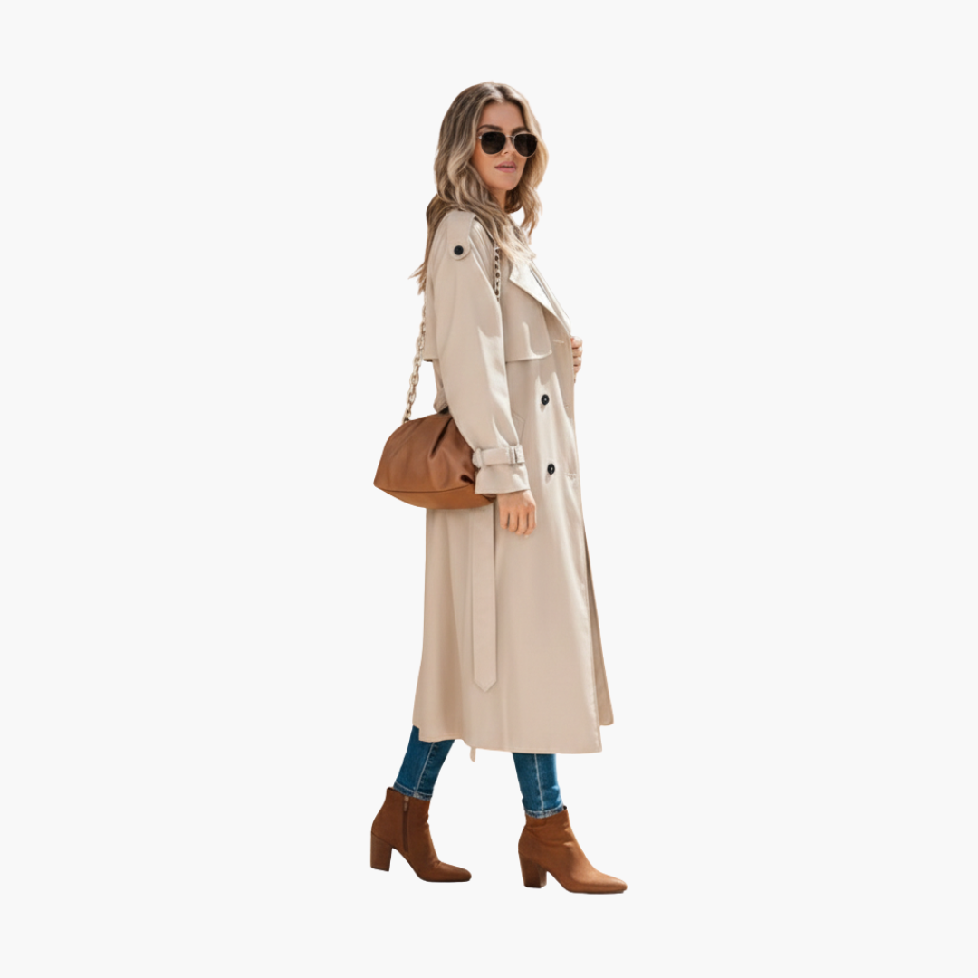 Ladies Classic Double Breasted Coat