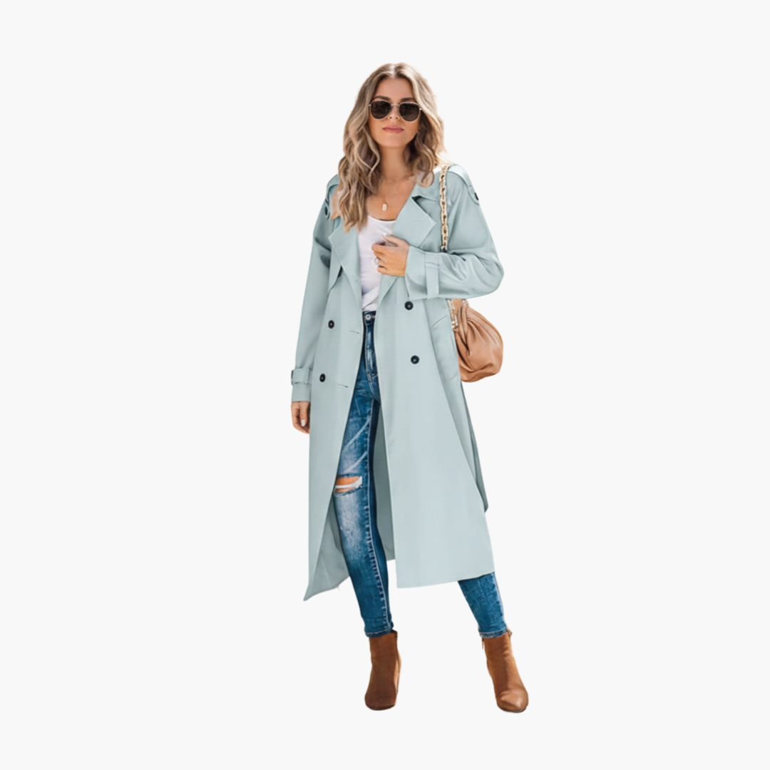 Ladies Classic Double Breasted Coat
