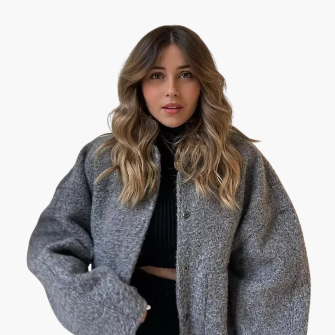 Women's Fashionable Large Zip Up Bomber Jacket