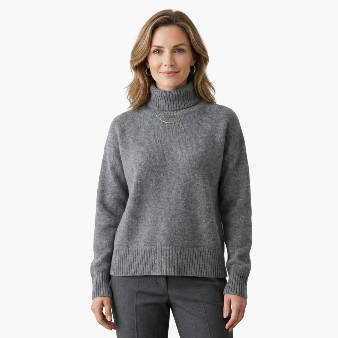 Classic Ladies Crew Neck Knit Sweater - Olytrend