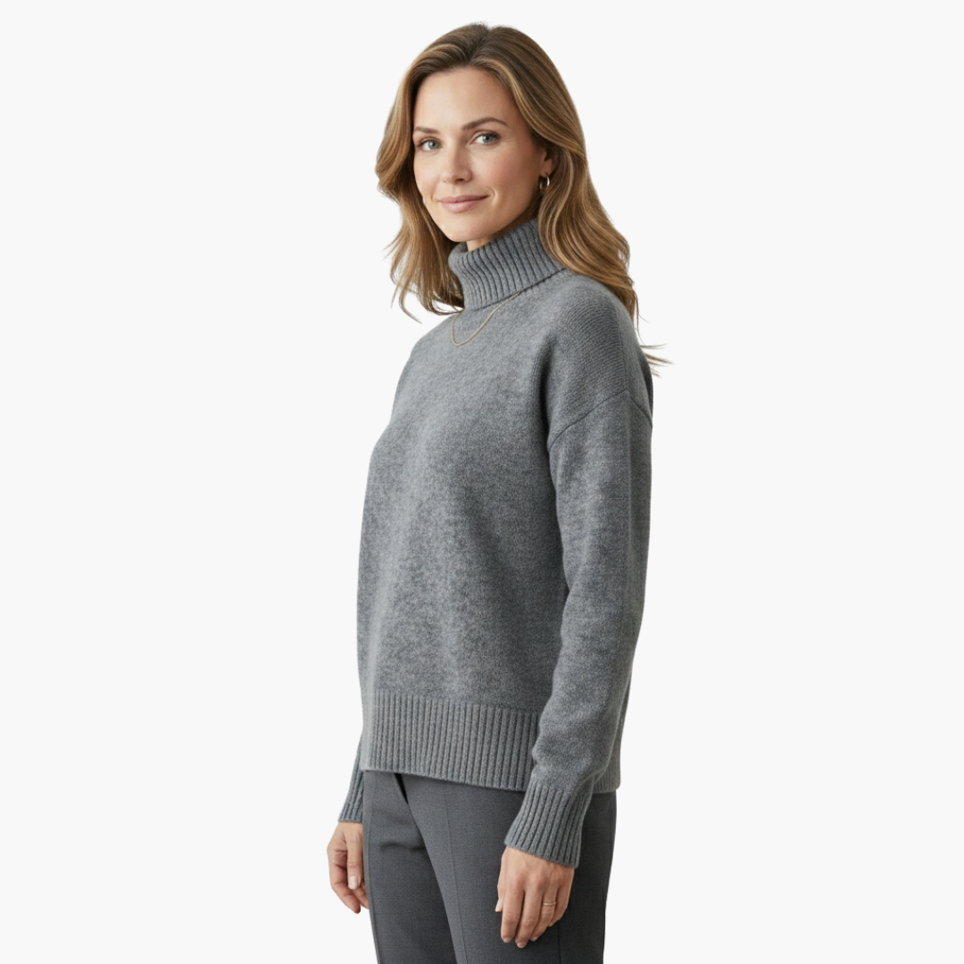 Classic Ladies Crew Neck Knit Sweater