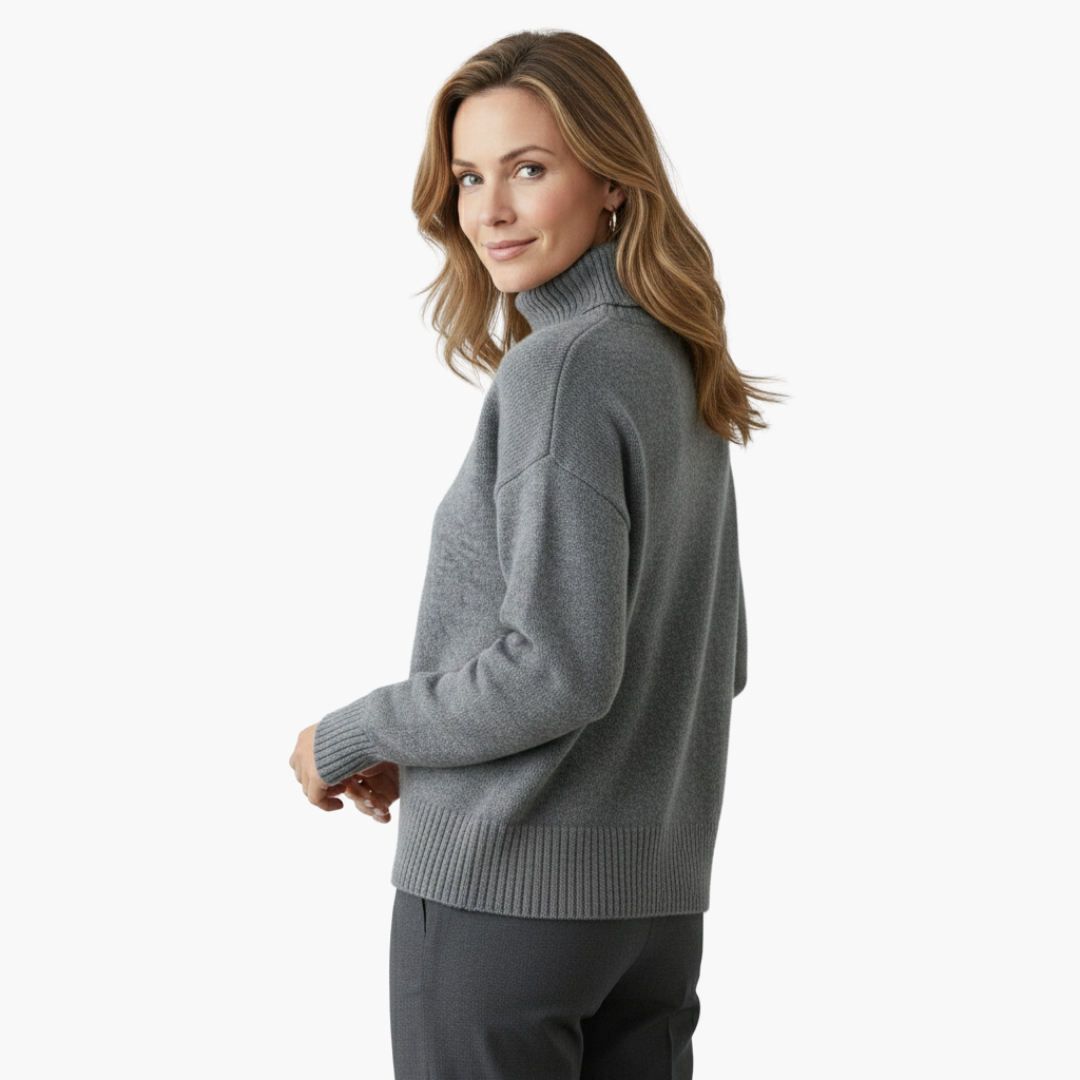 Classic Ladies Crew Neck Knit Sweater