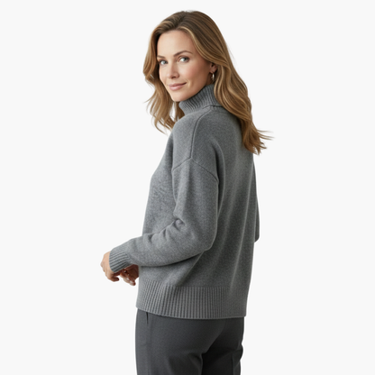 Classic Ladies Crew Neck Knit Sweater