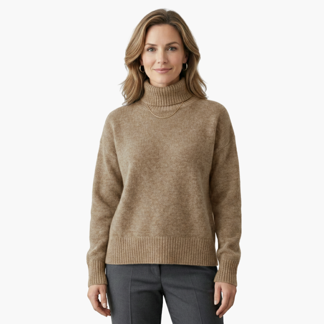 Classic Ladies Crew Neck Knit Sweater