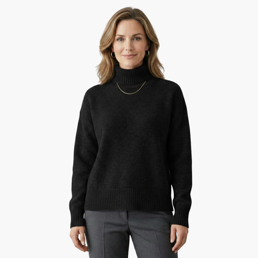 Classic Ladies Crew Neck Knit Sweater