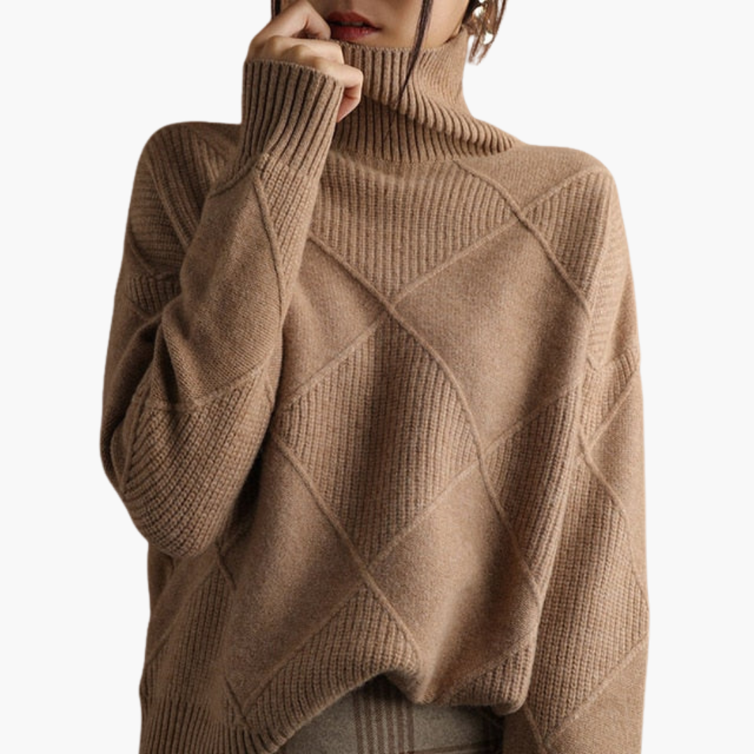 Classic Crew Neck Wool Sweater for Women