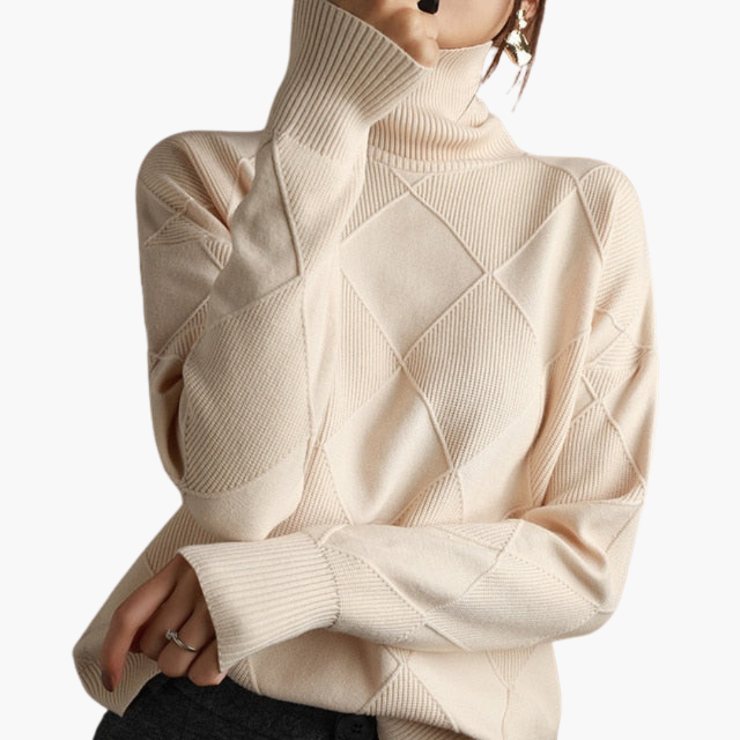 Classic Crew Neck Wool Sweater for Women