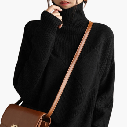 Classic Crew Neck Wool Sweater for Women