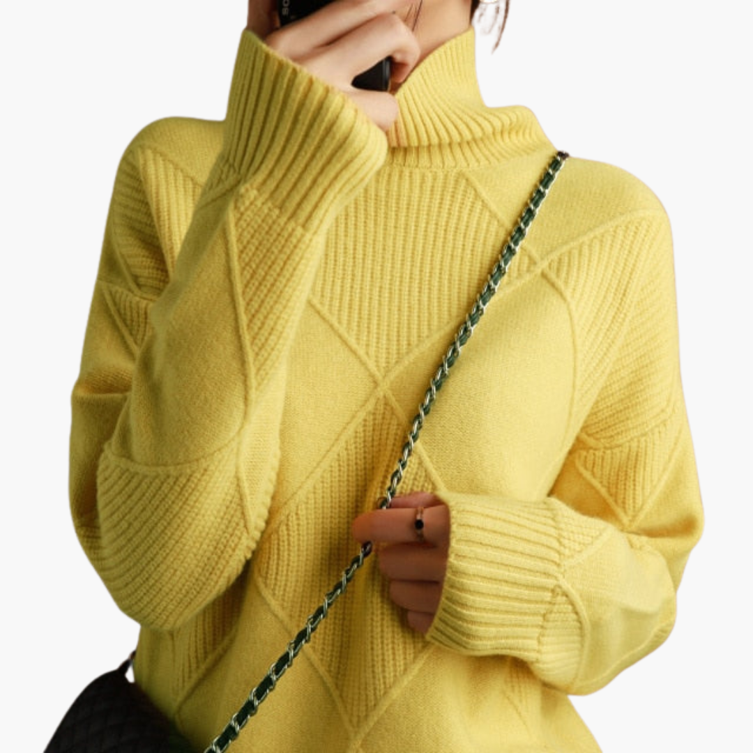 Classic Crew Neck Wool Sweater for Women