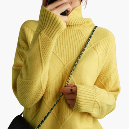 Classic Crew Neck Wool Sweater for Women