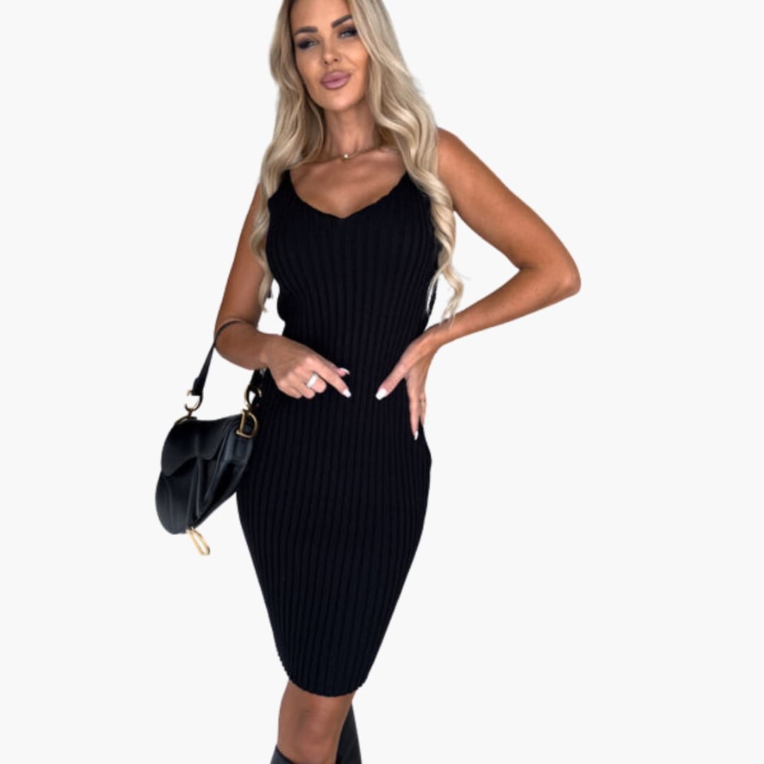 Ladies 2 Piece Outfit Sleeveless Dress and Cardigan