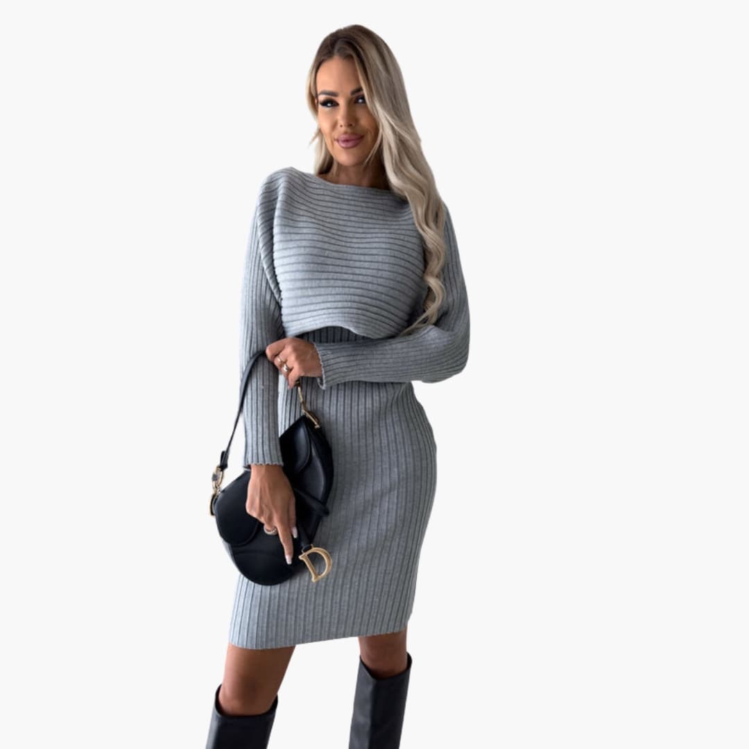 Ladies 2 Piece Outfit Sleeveless Dress and Cardigan