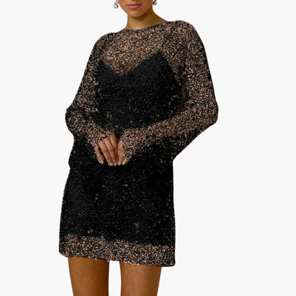 Ladies' 2-Piece Evening Dress with Lace and Halter Neck