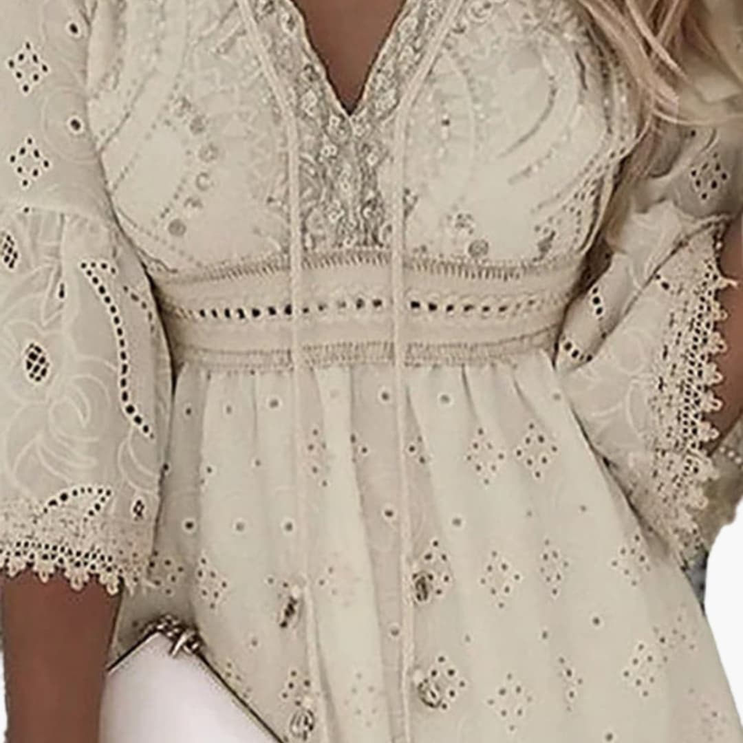 Classic Fit V Neck Ladies Dress