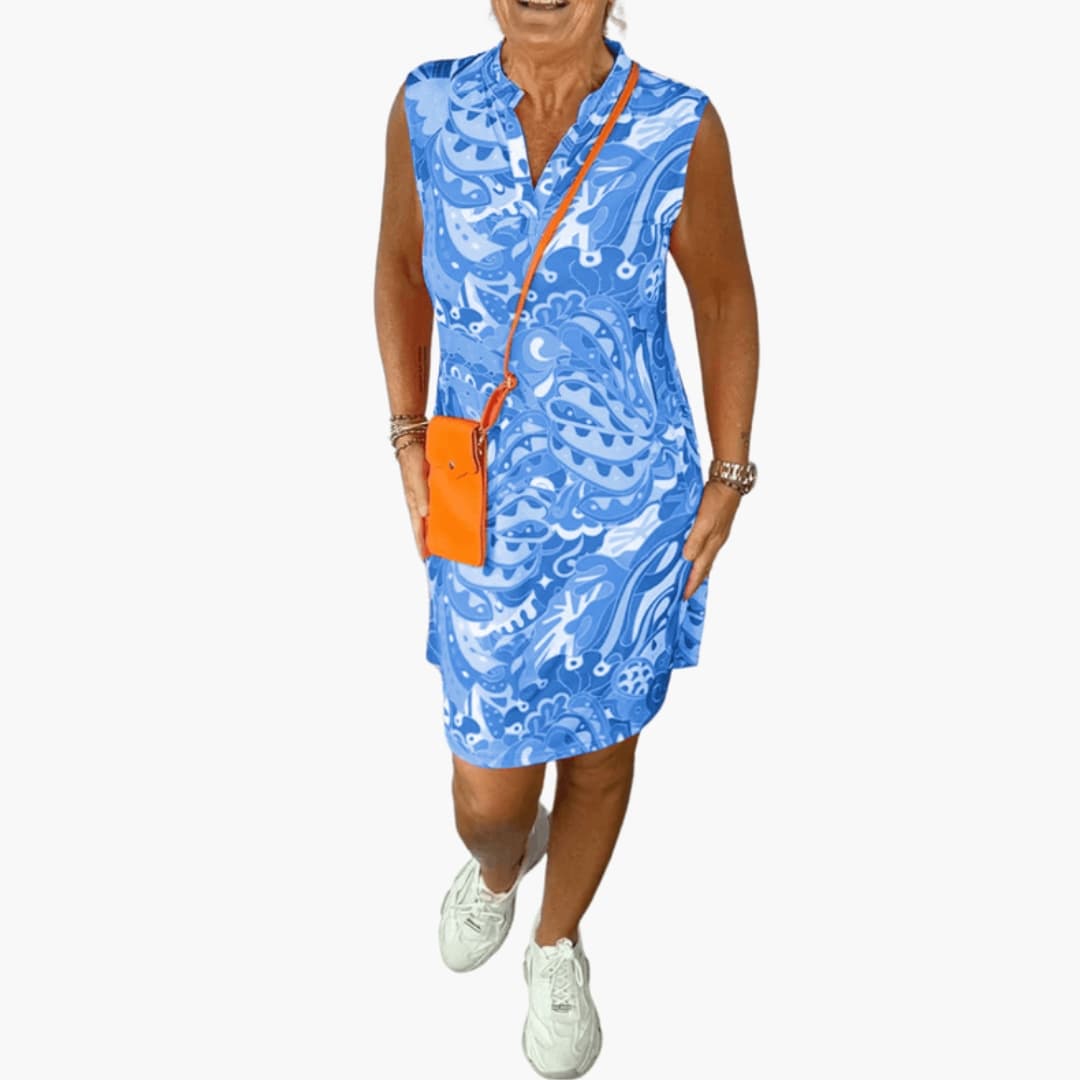 Ladies' Casual Floral Summer Dress with Pockets - Olytrend