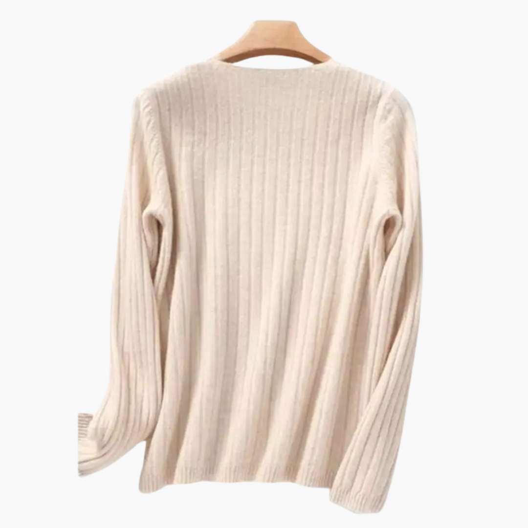 Cozy Women's Long Sleeve Crew Neck Knit Sweater