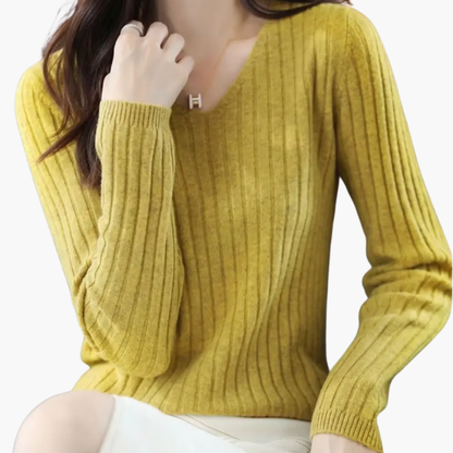 Cozy Women's Long Sleeve Crew Neck Knit Sweater