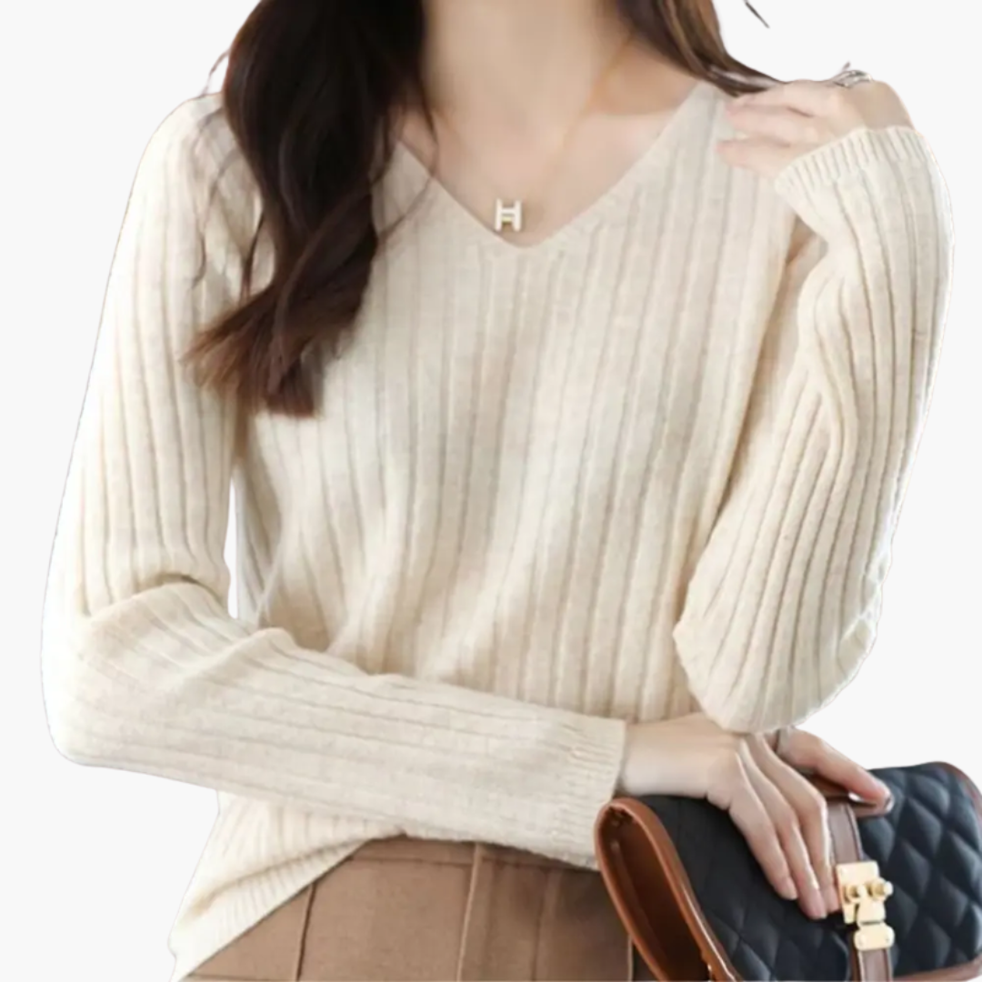 Cozy Women's Long Sleeve Crew Neck Knit Sweater