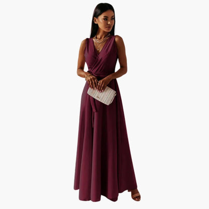 Ladies' Classic V-Neck Maxi Dress