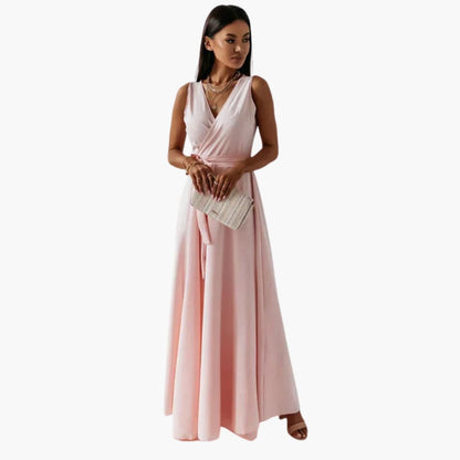 Ladies' Classic V-Neck Maxi Dress