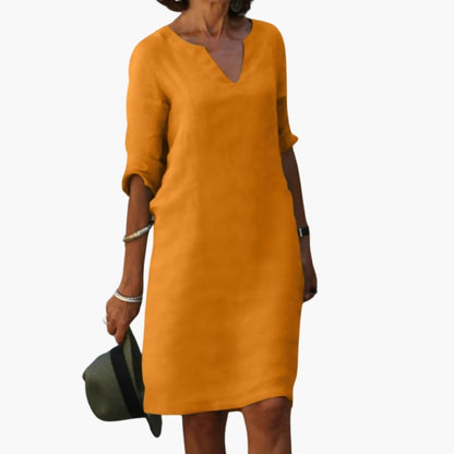 Ladies' Classic A-Line Dress with Long Sleeves