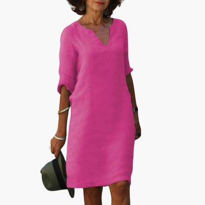Ladies' Classic A-Line Dress with Long Sleeves