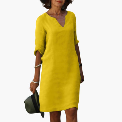 Ladies' Classic A-Line Dress with Long Sleeves