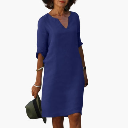 Ladies' Classic A-Line Dress with Long Sleeves