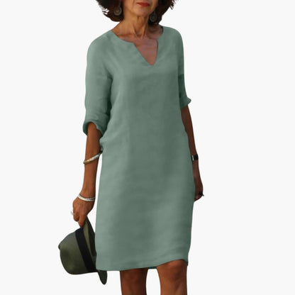 Ladies' Classic A-Line Dress with Long Sleeves