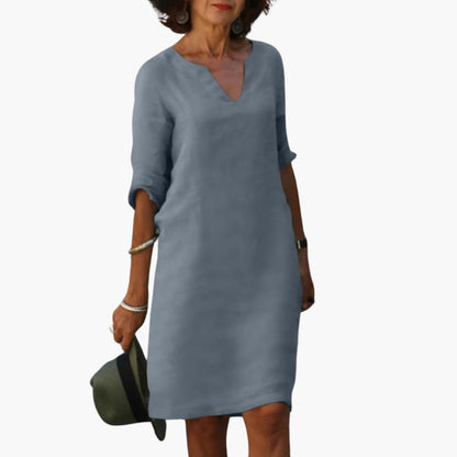 Ladies' Classic A-Line Dress with Long Sleeves