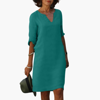 Ladies' Classic A-Line Dress with Long Sleeves