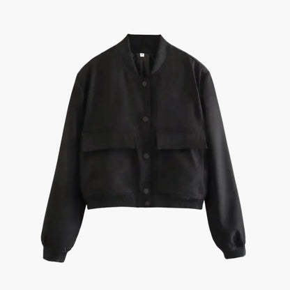 Soft Women's Velvet Bomber Coat