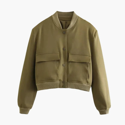 Soft Women's Velvet Bomber Coat