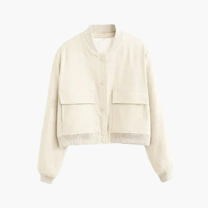 Soft Women's Velvet Bomber Coat