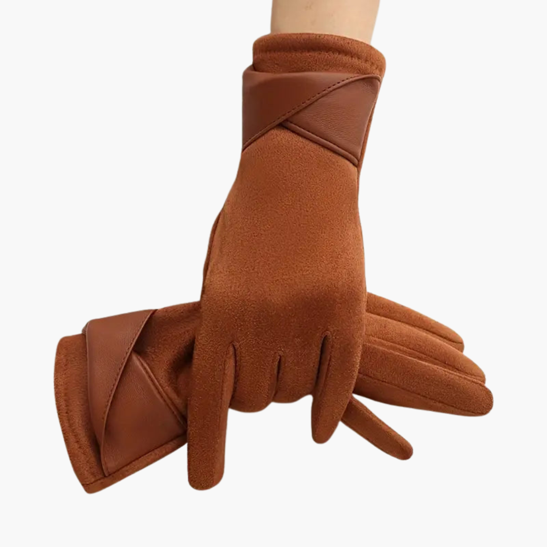 Warm Women's Insulated Snow Gloves with Grip
