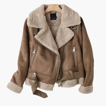 Warm Women's Fleece Lined Zip Up Jacket