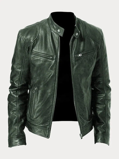 Men's Vintage Leather Biker Jacket