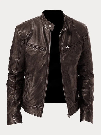Men's Vintage Leather Biker Jacket
