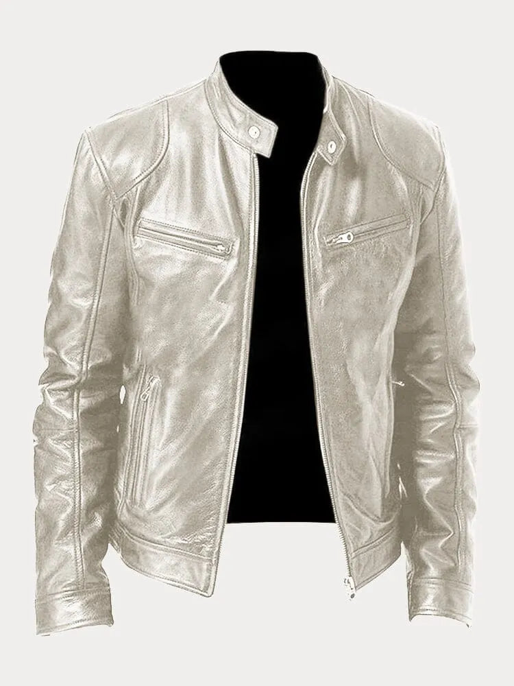 Men's Vintage Leather Biker Jacket