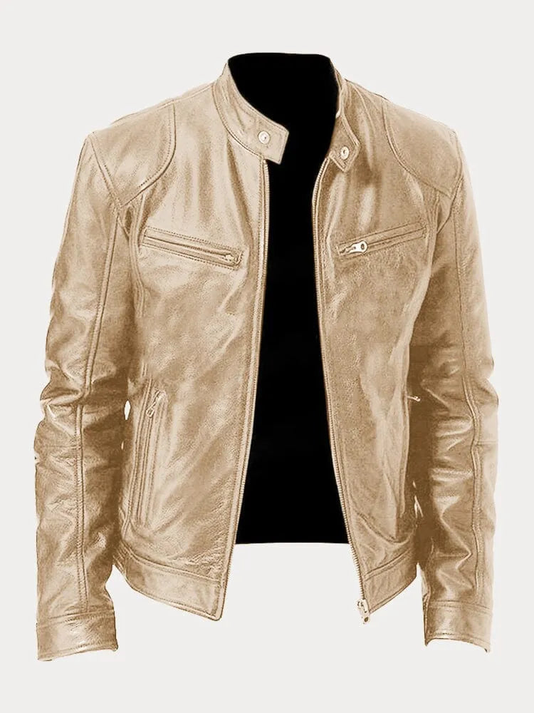 Men's Vintage Leather Biker Jacket