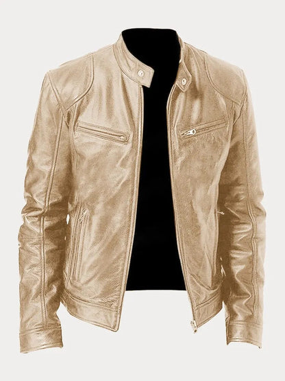 Men's Vintage Leather Biker Jacket