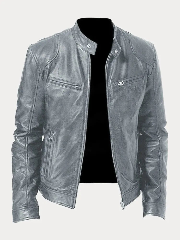 Men's Vintage Leather Biker Jacket