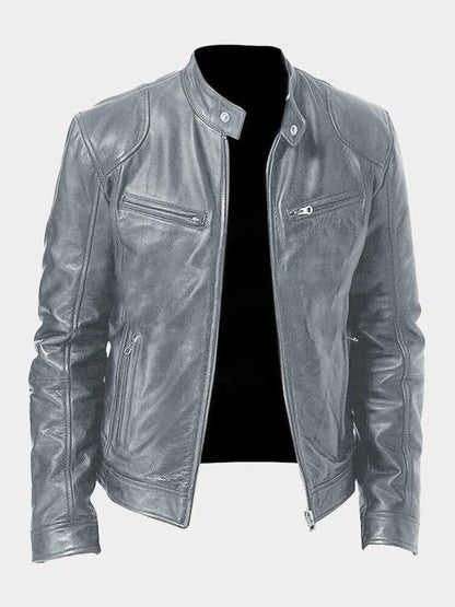 Men's Vintage Leather Biker Jacket