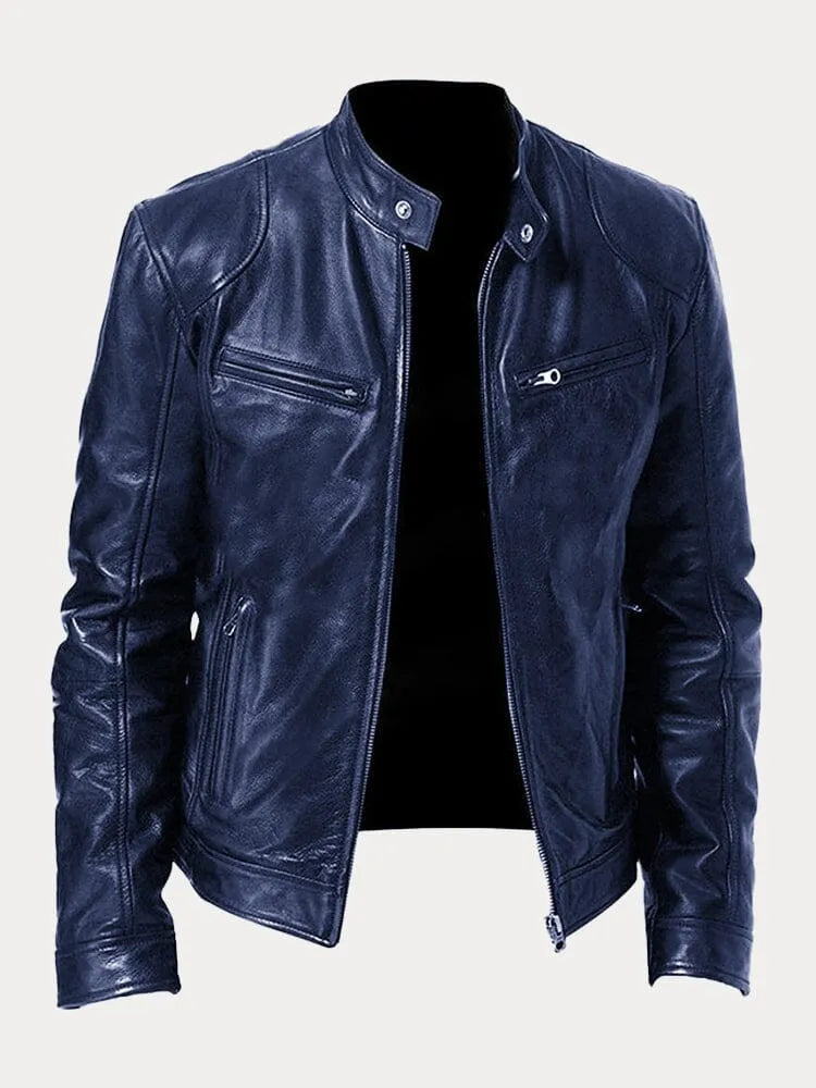 Men's Vintage Leather Biker Jacket