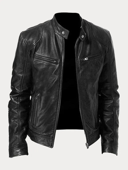 Men's Vintage Leather Biker Jacket