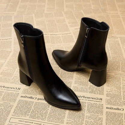 Ladies Ankle Leather Boots