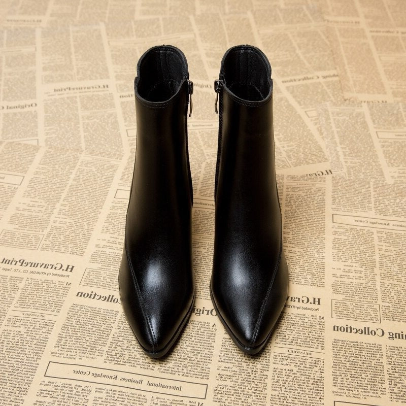 Ladies Ankle Leather Boots