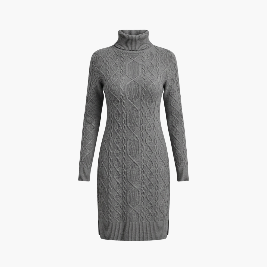 Cozy Women's Sweater Dress with Long Sleeves - Olytrend