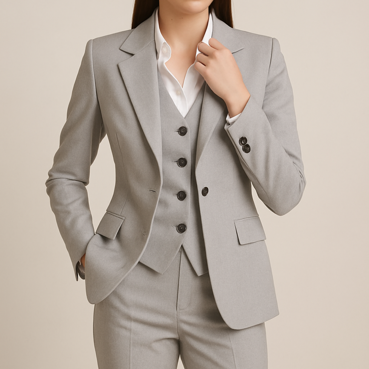 Ladies' Fit 3-Piece Business Suit Set - Nocini
